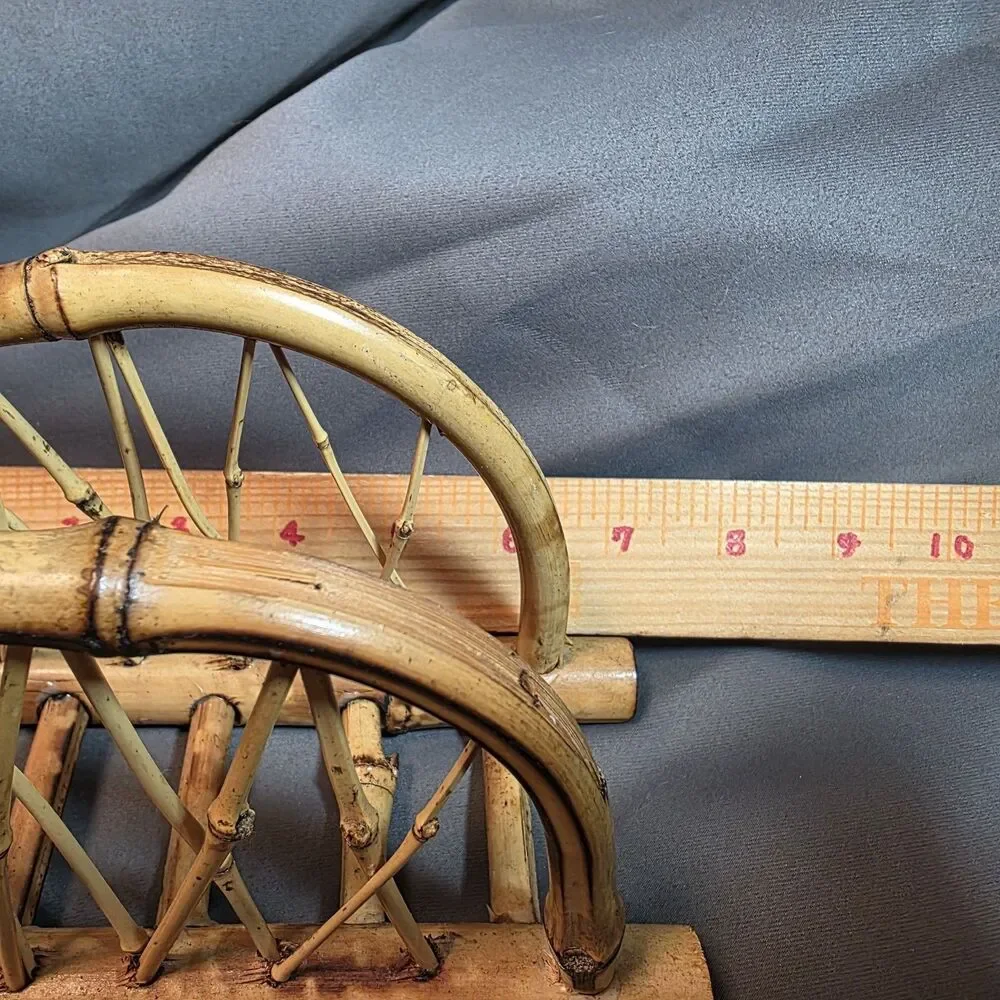 Vintage Bamboo Rattan Letter Mail Napkin Holder Boho Decor